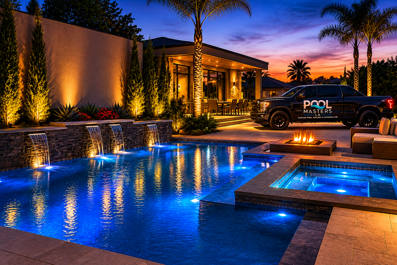 Custom Pool Construction — Pool Masters LA